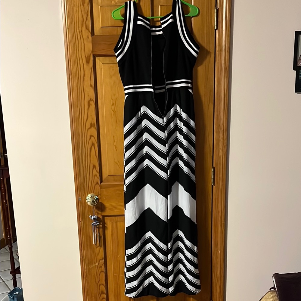 XOXO Black and White Halter Sundress
